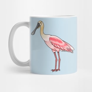 Roseate spoonbill bird cartoon illustration Mug